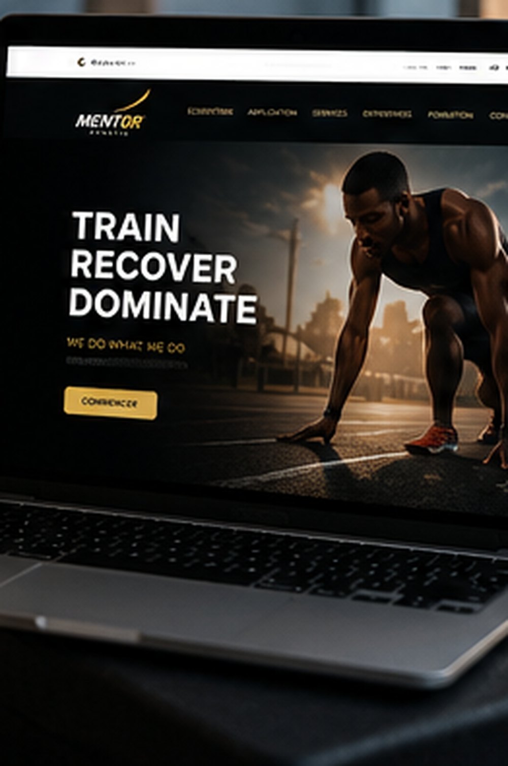 Ordinateur portable affichant la vitrine Mentor Athletik™